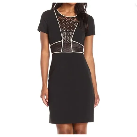 NWT BCBG Max Azria Libi Dress - Black / Nude Size 4 - Picture 1 of 9